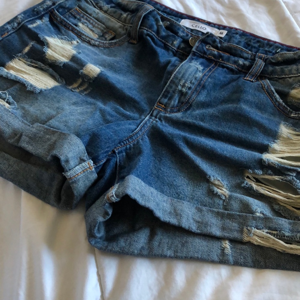 Navy Blue Rip Jeans